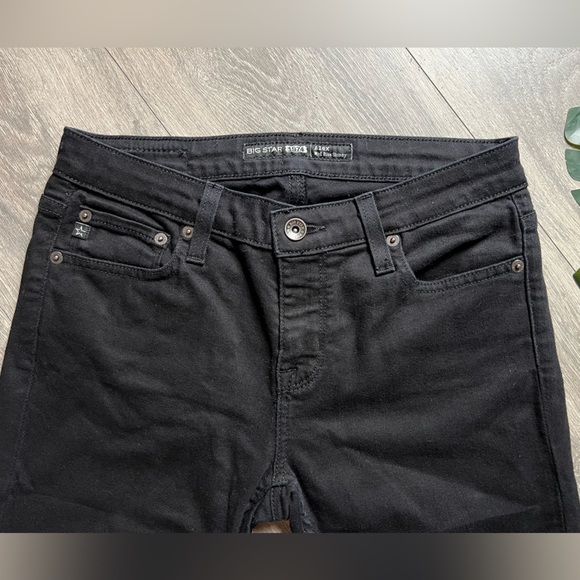 Big star Alex mid rise skinny cigarette jeans in black size 4/27 - Picture 5 of 13